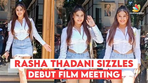 Raveena Tandon Daughter Rasha Thadani Sizzles At Her Debut Film Meeting Rashathadani