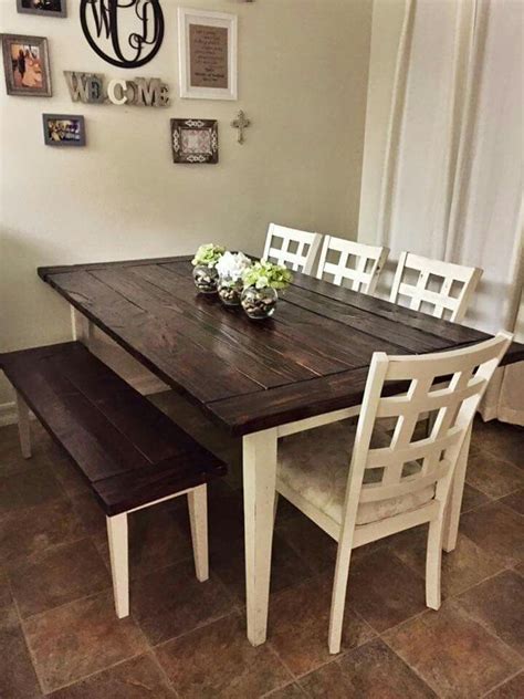 The one that says i built a table. White paint - bear marquee, sanded down. Minwax red ...
