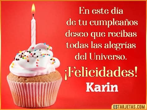 Feliz Cumpleaños Karin Imágenes  Tarjetas Y Mensajes