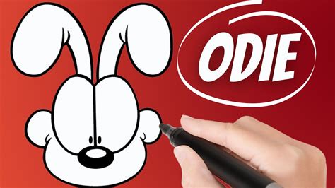 How To Draw Odie From Garfield Drawing Odie The Dog Youtube