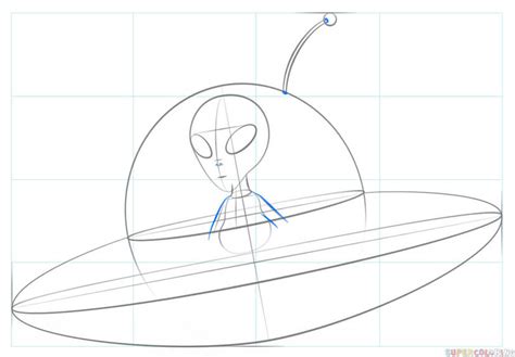 How To Draw An Alien Spaceship Step By Step Drawing Tutorials