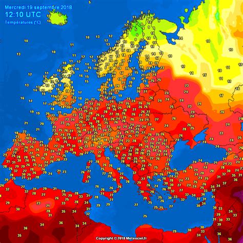 Temperatures In Europe Today 19th September Reurope