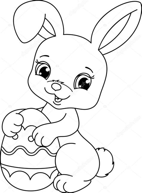 Ver más ideas sobre conejo de pascua, pascua, manualidades. Página para colorear conejo de Pascua — Vector de stock ...