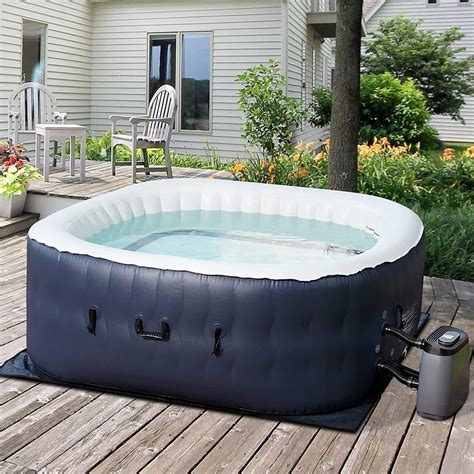 U Max Inflatable Hot Tub 4 6 Person Portable Square Blow Up Spa With Separate