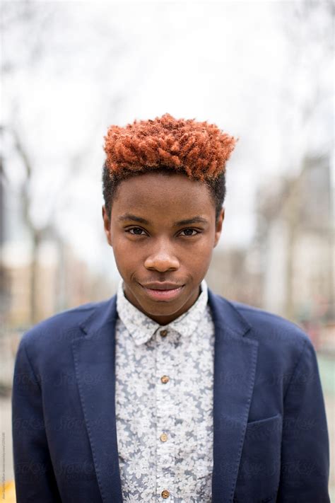 A Young Black Man In A Blue Suit Del Colaborador De Stocksy Bowery