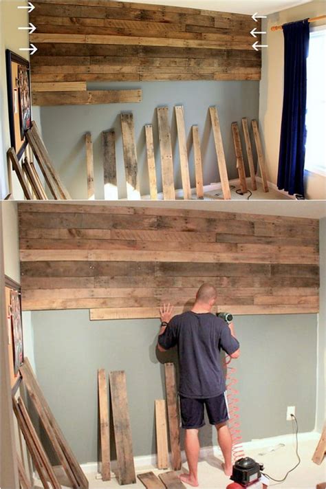 Creating A Wooden Pallet Accent Wall A Step By Step Guide Wooden Home