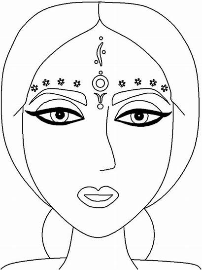 Coloring Pages India Colouring Culture Bindi Countries