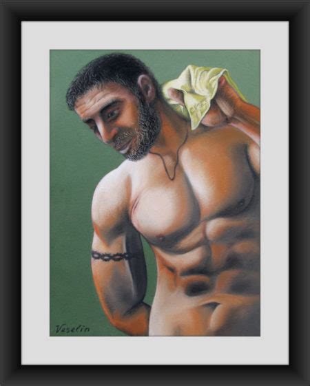 Limited Edition Print Of An Original Male Nude Pastel Drawing Titled