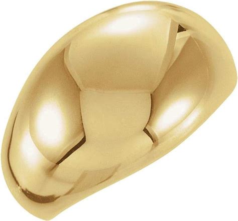 Solid 14k Yellow Gold 10mm Dome Ring Band Jewelry