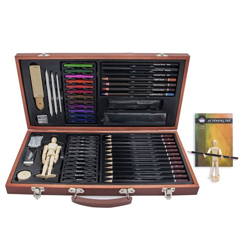 Professional Art Kit 58 Piece Drawing And Sketching Art Set Colored