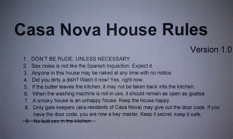 Excellent House Rules Funny