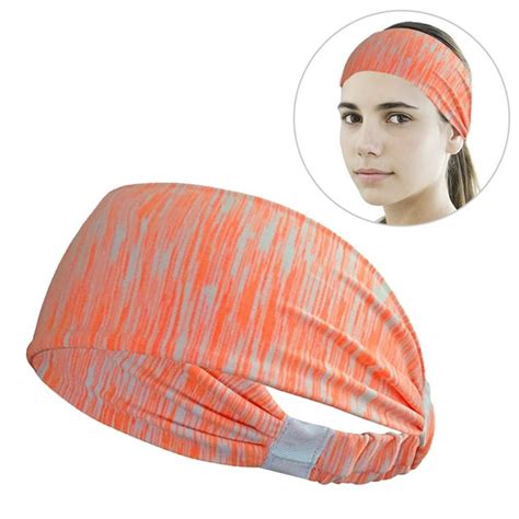 Men Women Sports Headband Non Slip Elastic Sweat Wicking Head Band