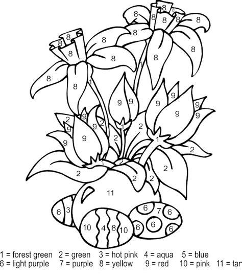 Easter Color By Numbers Best Coloring Pages For Kids