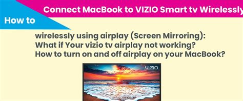 It's surprisingly easy to connect an ipad to a television. How to (airplay) connect MacBook to VIZIO Smart tv ...