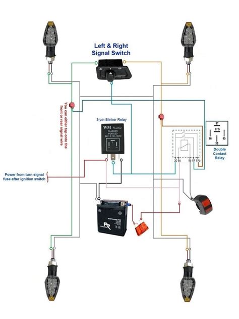 Ebony Wiring Motorcycle Turn Signal Relay Wiring Diagram System