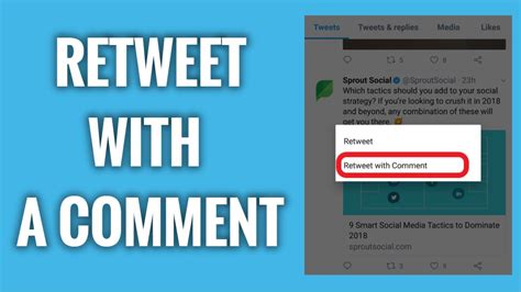 How To Retweet With A Comment On Twitter Youtube