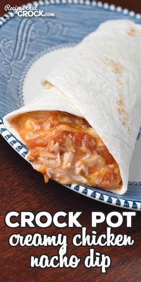 Whatever you like on your nachos! Creamy Crock Pot Nacho Chicken Dip - Recipes That Crock!