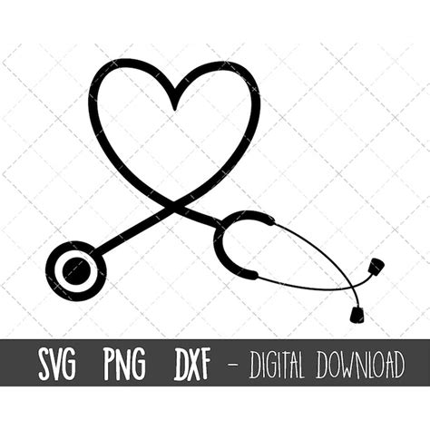 Stethoscope Svg Heart Stethoscope Svg Nursing Clipart Ste Inspire