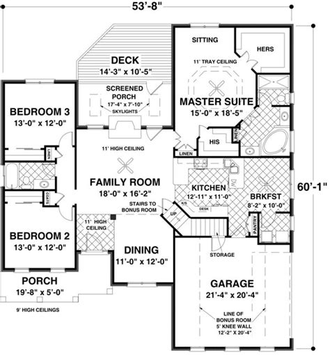 House Plan 036 00202 Traditional Plan 1 800 Square Feet 3 Bedrooms