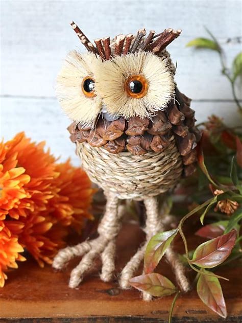 Pinecone Owl Самодельные елочные игрушки Поделки Птички