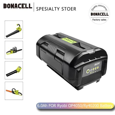 Bonacell 6000mah 40v Li Ion Battery Op40401 Op4050a For Ryobi Ry40502
