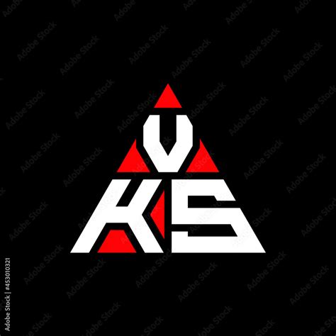 Vks Triangle Letter Logo Design With Triangle Shape Vks Triangle Logo