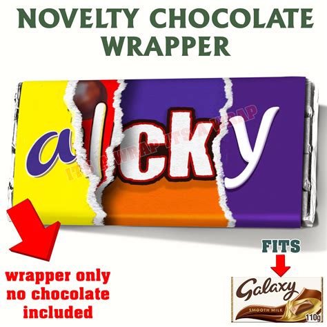 Alcky Offensive Rude Insult Chocolate Bar Wrapper Only Novelty Etsy