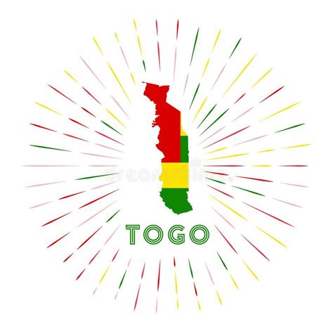 Togo Logo Map Of Togo With Country Name And Flag Stock Vector