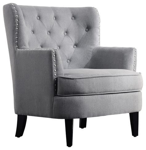 Chrisanna Wingback Accent Chair Transitional Armchairs And Accent