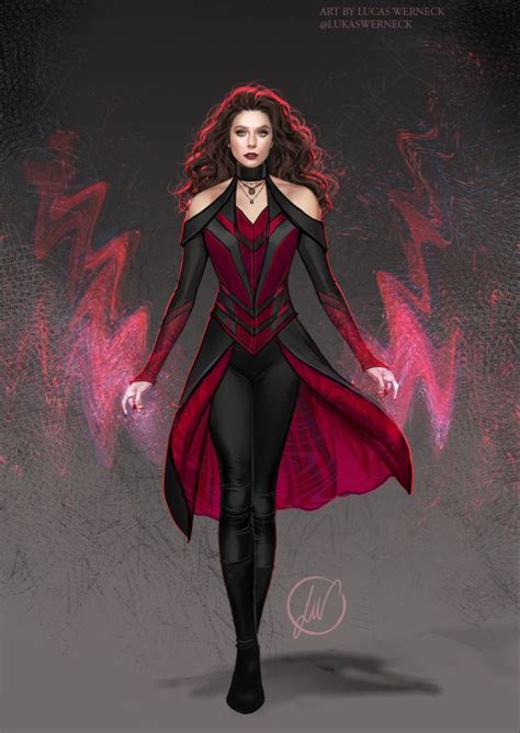 Scarlet Witch Concept Art ꧂ Marvel Girls Super Hero Outfits Super