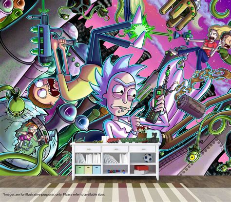 We have a massive amount of desktop and mobile backgrounds. Rick and Morty Wall Mural Wall Art Quality Pastable ...