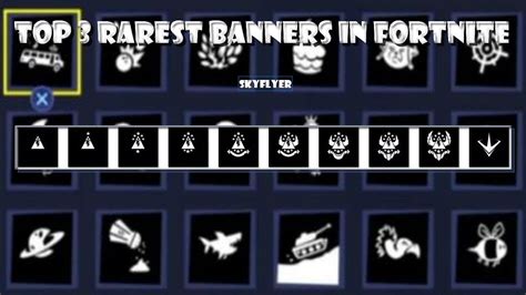 The Top 3 Rarest Banners Fortnite Battle Royale Youtube
