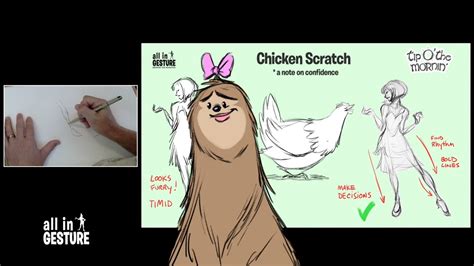 Drawing Tip Chicken Scratch All In Gesture Youtube