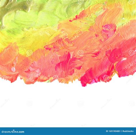 Abstract Color Acrylic Brush Strokes Paint Stock Illustration