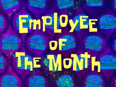 Spongebob Squarepants Employee Of The Month Ocean Fgames Horww