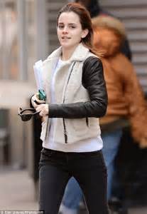 Emma Watson Dashes About In Stylish Monochrome After Dropping Her
