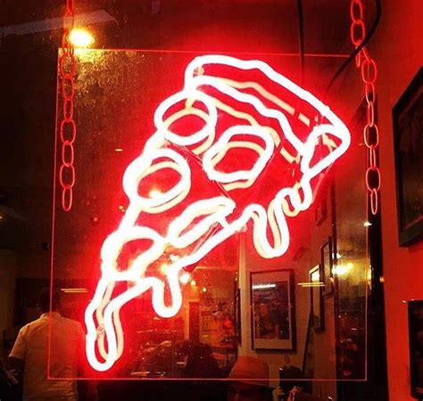 Neon Pizza Pizza Icon Red Aesthetic Neon Signs