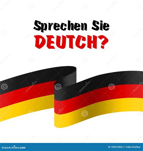Sprechen Sie Deutch Question Do You Speak German Stock Vector