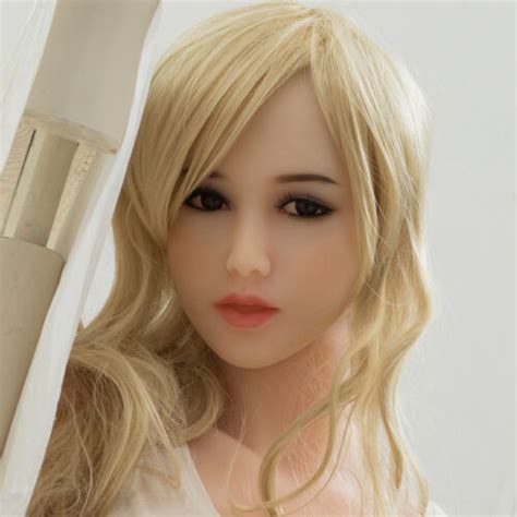 Real Tpe Sex Doll Head Lifelike Oral Sex Blonde Wig Love Toy For Men