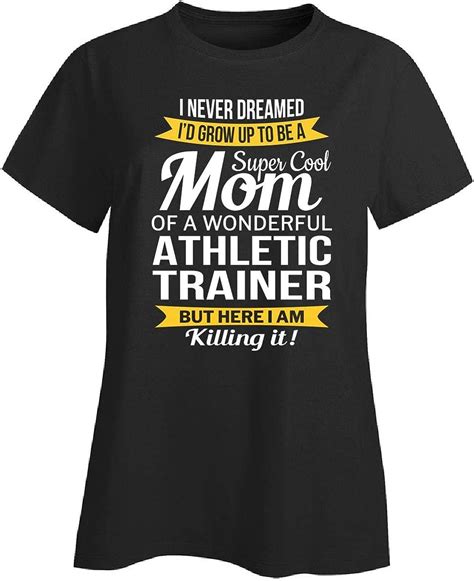 Mom Of Athletic Trainer Funny Ladies T Shirt At Amazon Womens Clothing