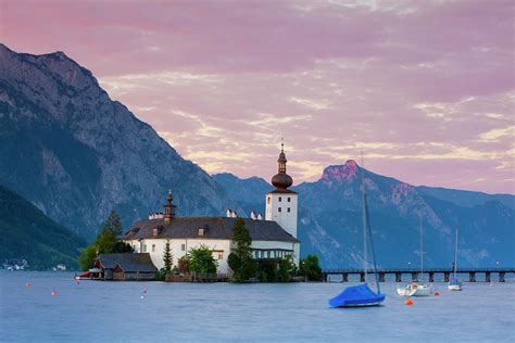 Schloss Ort On Lake Traunsee Gmunden By Douglas Pearson