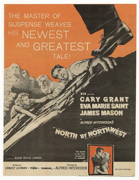 Alfred hitchcock, john karlen, cary grant and others. MOVIE POSTERS: NORTH BY NORTHWEST (1959)
