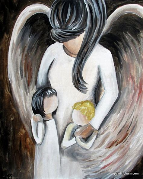 Mother Angel 122814 2 5 Pm Painting Angel Drawing Angel Painting