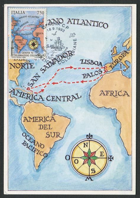 Map Of Columbus Voyage Photos