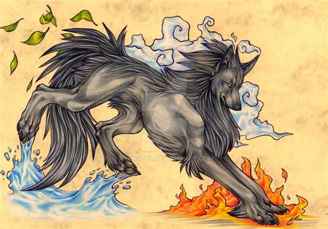 Elemental Wolf By Quinneys On Deviantart
