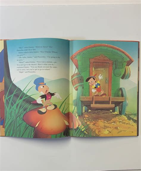 Walt Disney Pinocchio Hard Cover Story Book Walt Disney Etsy