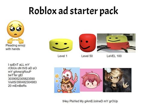 Roblox Ad Starter Pack Repost Rstarterpacks