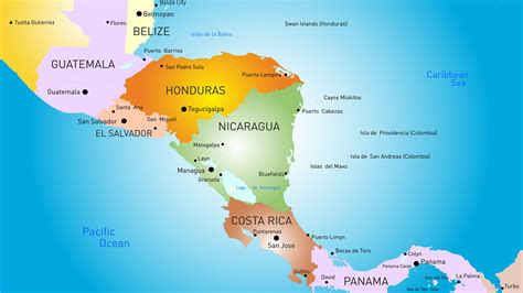 United states , officially united states of america , abbreviated u.s. Mapa político de Centroamérica
