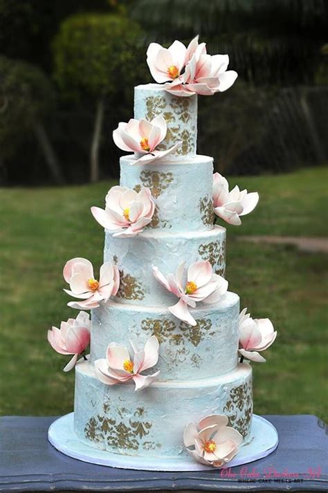 Romance And Magnolias Cake By Sumaiya Omar The Cake Cakesdecor In