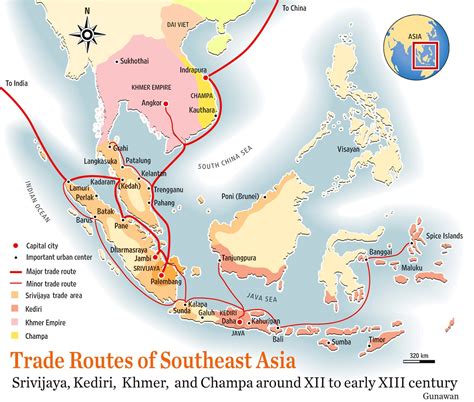 Pre-colonial trade routes in Southeast Asia (12th century) [1,696px × 1 ...
